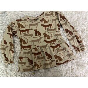 Kids Up Cheetah Leopard Top SZ 4/5 Safari Cats Big Cats